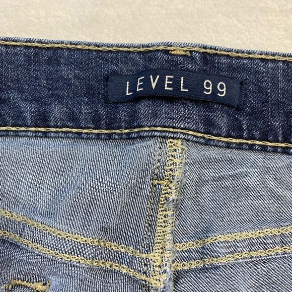 LEVEL 99 ANTHROPOLOGIE DENIM SHORTS JAIMEE BERMUDA ROLL UP HEM - Picture 10 of 12